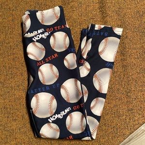 NWOT Girls size S/M (2t-6), Baseball leggings